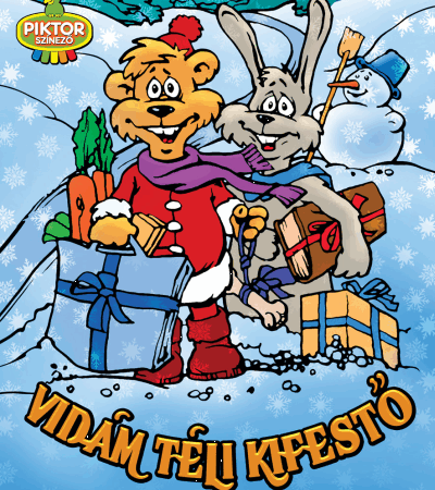 Vidám téli kifestő