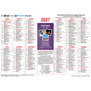 Egylapos falinaptár 2027 ÚJ EMBER