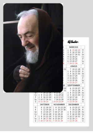 Kártyanaptár 2027 - Pio atya